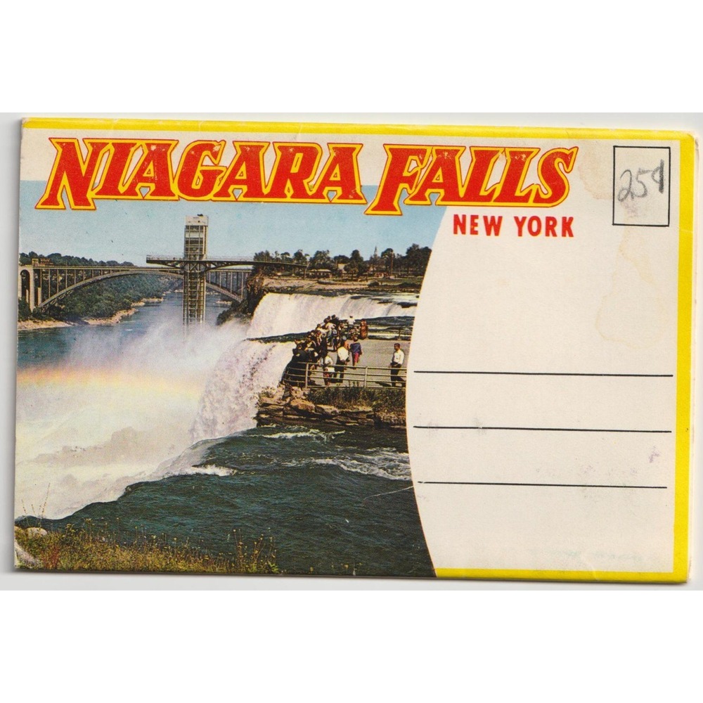 Niagara Falls New York NY Souvenir Postcard Folder Observation Tower View Vtg